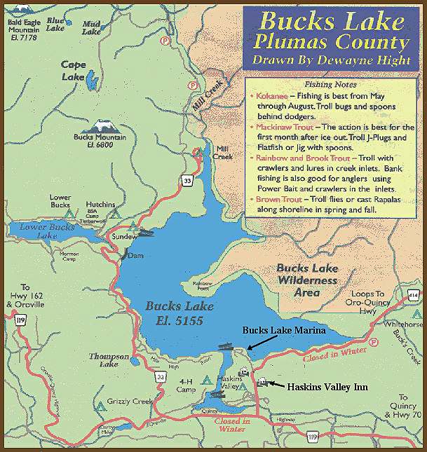 Bucks Lake Map